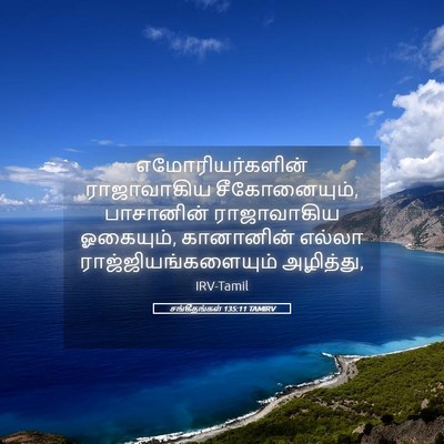 Picture 05 - சங்கீதங்கள் 135:11 TAMIRV - எமோரியர்களின் - Bible Verse Picture