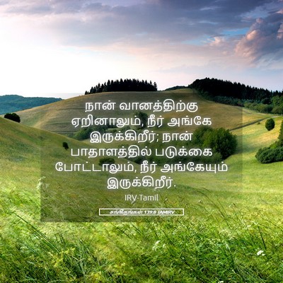 Picture 05 - சங்கீதங்கள் 139:8 TAMIRV - நான் வானத்திற்கு - Bible Verse Picture