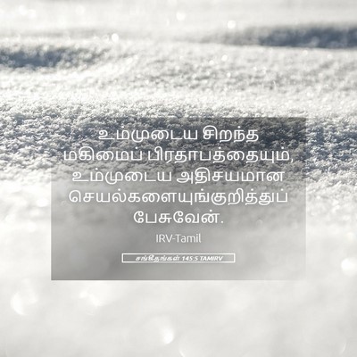 Picture 05 - சங்கீதங்கள் 145:5 TAMIRV - உம்முடைய சிறந்த - Bible Verse Picture