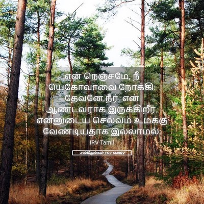 Picture 05 - சங்கீதங்கள் 16:2 TAMIRV - என் நெஞ்சமே, நீ - Bible Verse Picture