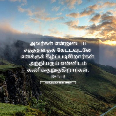 Picture 05 - சங்கீதங்கள் 18:44 TAMIRV - அவர்கள் என்னுடைய - Bible Verse Picture