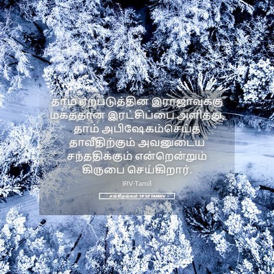 Picture 05 - சங்கீதங்கள் 18:50 TAMIRV - தாம் ஏற்படுத்தின - Bible Verse Picture