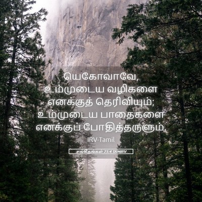Picture 05 - சங்கீதங்கள் 25:4 TAMIRV - யெகோவாவே, - Bible Verse Picture