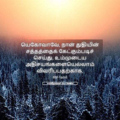 Picture 05 - சங்கீதங்கள் 26:6 TAMIRV - யெகோவாவே, நான் - Bible Verse Picture