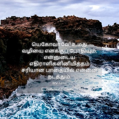 Picture 05 - சங்கீதங்கள் 27:11 TAMIRV - யெகோவாவே, உமது - Bible Verse Picture