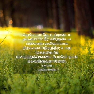 Picture 05 - சங்கீதங்கள் 30:7 TAMIRV - யெகோவாவே, - Bible Verse Picture
