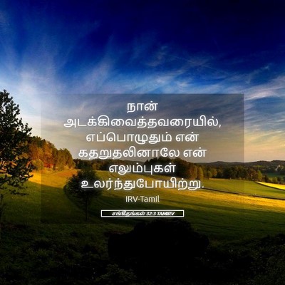 Picture 05 - சங்கீதங்கள் 32:3 TAMIRV - நான் - Bible Verse Picture