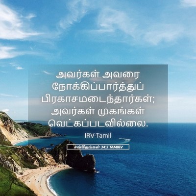Picture 05 - சங்கீதங்கள் 34:5 TAMIRV - அவர்கள் அவரை - Bible Verse Picture