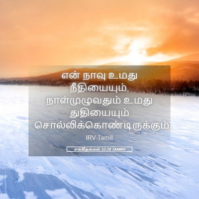 Picture 05 - சங்கீதங்கள் 35:28 TAMIRV - என் நாவு உமது - Bible Verse Picture