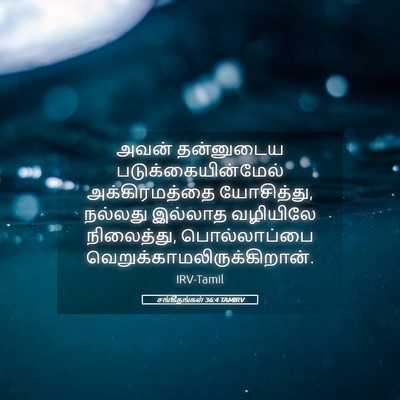 Picture 05 - சங்கீதங்கள் 36:4 TAMIRV - அவன் தன்னுடைய - Bible Verse Picture