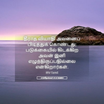 Picture 05 - சங்கீதங்கள் 41:8 TAMIRV - தீராத வியாதி - Bible Verse Picture