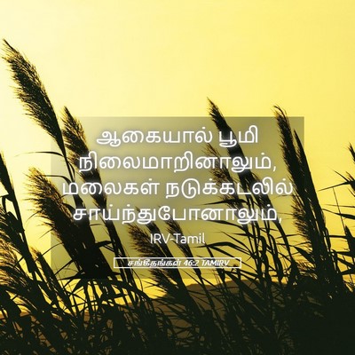 Picture 05 - சங்கீதங்கள் 46:2 TAMIRV - ஆகையால் பூமி - Bible Verse Picture