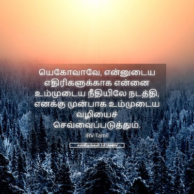 Picture 05 - சங்கீதங்கள் 5:8 TAMIRV - யெகோவாவே, - Bible Verse Picture
