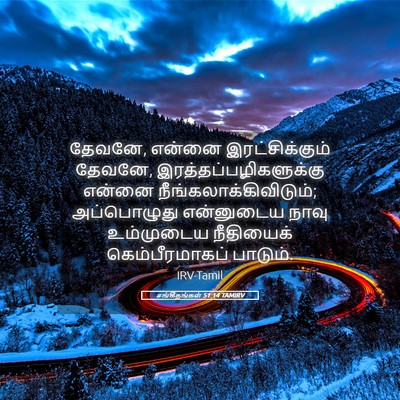 Picture 05 - சங்கீதங்கள் 51:14 TAMIRV - தேவனே, என்னை - Bible Verse Picture