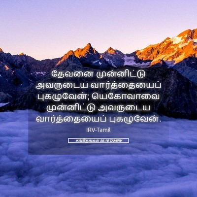 Picture 05 - சங்கீதங்கள் 56:10 TAMIRV - தேவனை முன்னிட்டு - Bible Verse Picture