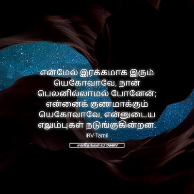 Picture 05 - சங்கீதங்கள் 6:2 TAMIRV - என்மேல் இரக்கமாக - Bible Verse Picture