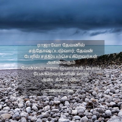 Picture 05 - சங்கீதங்கள் 63:11 TAMIRV - ராஜாவோ தேவனில் - Bible Verse Picture