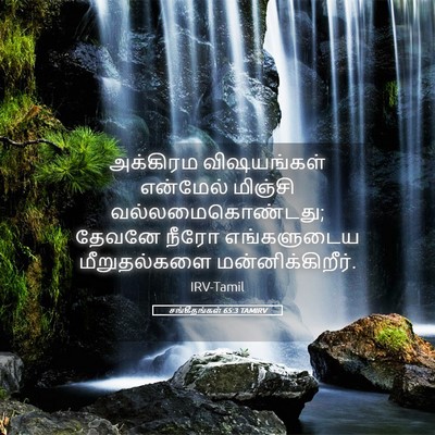 Picture 05 - சங்கீதங்கள் 65:3 TAMIRV - அக்கிரம விஷயங்கள் - Bible Verse Picture