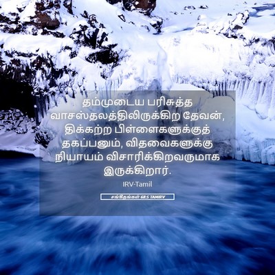 Picture 05 - சங்கீதங்கள் 68:5 TAMIRV - தம்முடைய பரிசுத்த - Bible Verse Picture