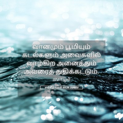 Picture 05 - சங்கீதங்கள் 69:34 TAMIRV - வானமும் பூமியும் - Bible Verse Picture
