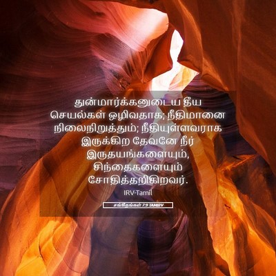 Picture 05 - சங்கீதங்கள் 7:9 TAMIRV - துன்மார்க்கனுடைய - Bible Verse Picture