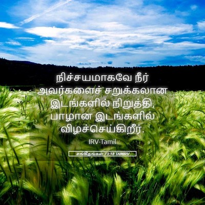 Picture 05 - சங்கீதங்கள் 73:18 TAMIRV - நிச்சயமாகவே நீர் - Bible Verse Picture