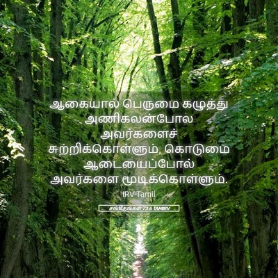 Picture 05 - சங்கீதங்கள் 73:6 TAMIRV - ஆகையால் பெருமை - Bible Verse Picture