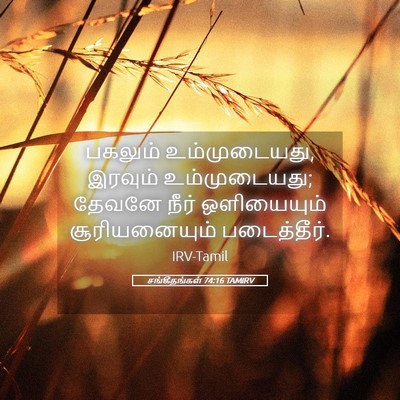 Picture 05 - சங்கீதங்கள் 74:16 TAMIRV - பகலும் - Bible Verse Picture