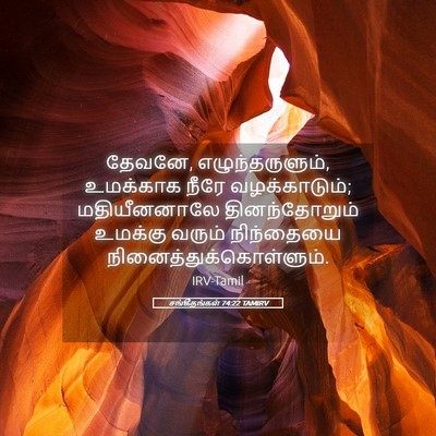 Picture 05 - சங்கீதங்கள் 74:22 TAMIRV - தேவனே, - Bible Verse Picture