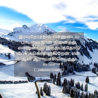 Picture 05 - சங்கீதங்கள் 77:6 TAMIRV - இரவுநேரத்தில் - Bible Verse Picture