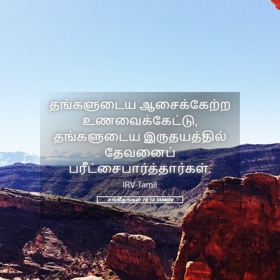 Picture 05 - சங்கீதங்கள் 78:18 TAMIRV - தங்களுடைய - Bible Verse Picture