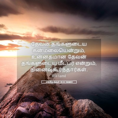 Picture 05 - சங்கீதங்கள் 78:35 TAMIRV - தேவன் தங்களுடைய - Bible Verse Picture