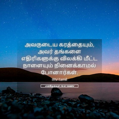 Picture 05 - சங்கீதங்கள் 78:42 TAMIRV - அவருடைய - Bible Verse Picture