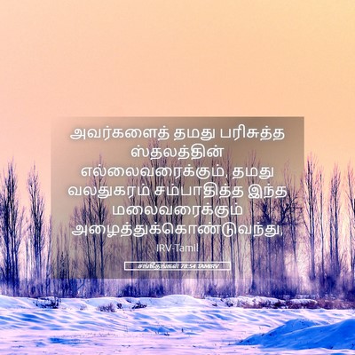 Picture 05 - சங்கீதங்கள் 78:54 TAMIRV - அவர்களைத் தமது - Bible Verse Picture
