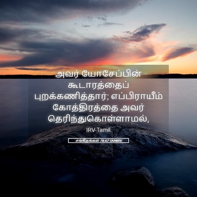 Picture 05 - சங்கீதங்கள் 78:67 TAMIRV - அவர் யோசேப்பின் - Bible Verse Picture