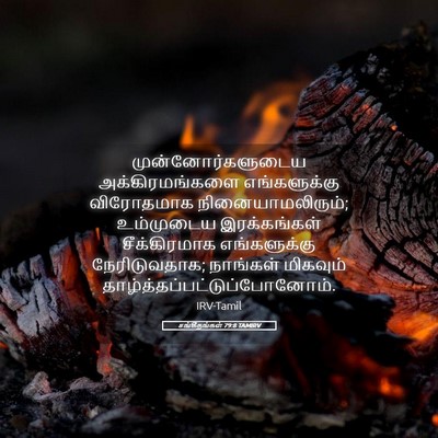 Picture 05 - சங்கீதங்கள் 79:8 TAMIRV - முன்னோர்களுடைய - Bible Verse Picture