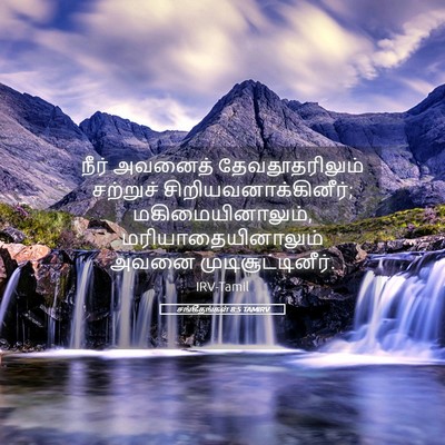 Picture 05 - சங்கீதங்கள் 8:5 TAMIRV - நீர் அவனைத் - Bible Verse Picture