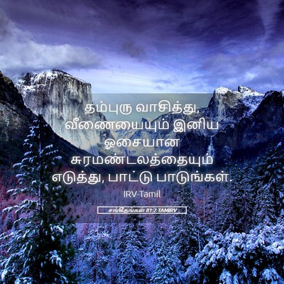 Picture 05 - சங்கீதங்கள் 81:2 TAMIRV - தம்புரு வாசித்து, - Bible Verse Picture