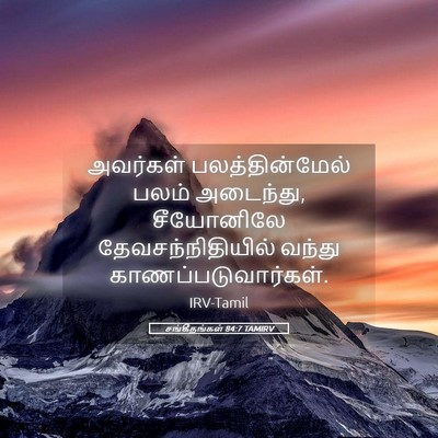 Picture 05 - சங்கீதங்கள் 84:7 TAMIRV - அவர்கள் - Bible Verse Picture