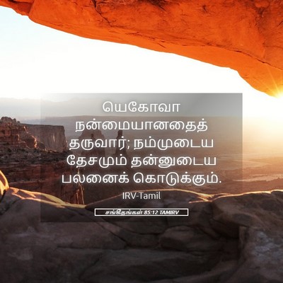 Picture 05 - சங்கீதங்கள் 85:12 TAMIRV - யெகோவா - Bible Verse Picture