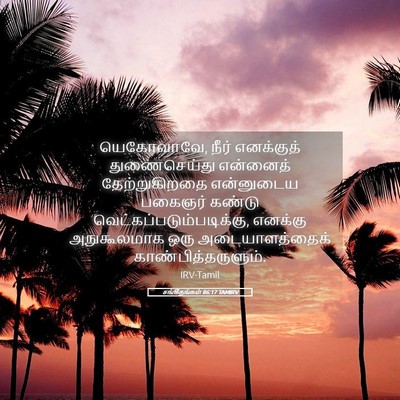 Picture 05 - சங்கீதங்கள் 86:17 TAMIRV - யெகோவாவே, நீர் - Bible Verse Picture