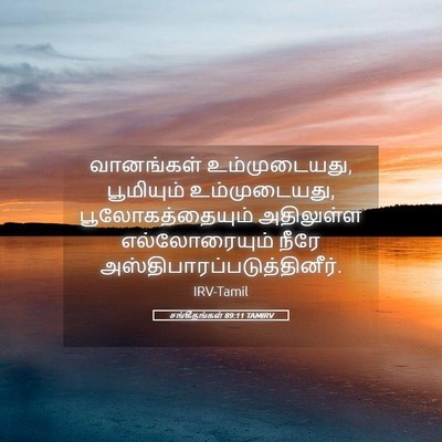 Picture 05 - சங்கீதங்கள் 89:11 TAMIRV - வானங்கள் - Bible Verse Picture