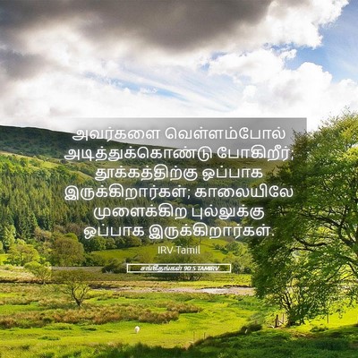 Picture 05 - சங்கீதங்கள் 90:5 TAMIRV - அவர்களை - Bible Verse Picture