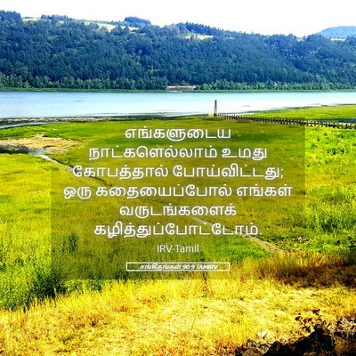 Picture 05 - சங்கீதங்கள் 90:9 TAMIRV - எங்களுடைய - Bible Verse Picture