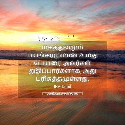 Picture 05 - சங்கீதங்கள் 99:3 TAMIRV - மகத்துவமும் - Bible Verse Picture