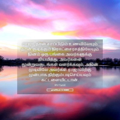 Picture 05 - தானியேல் 1:5 TAMIRV - ராஜா, தான் - Bible Verse Picture