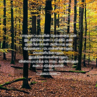 Picture 05 - தானியேல் 11:38 TAMIRV - பாதுகாப்புகளின் - Bible Verse Picture