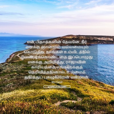 Picture 05 - தானியேல் 2:23 TAMIRV - என் பிதாக்களின் - Bible Verse Picture