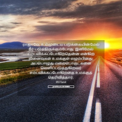 Picture 05 - தானியேல் 2:29 TAMIRV - ராஜாவே, உம்முடைய - Bible Verse Picture