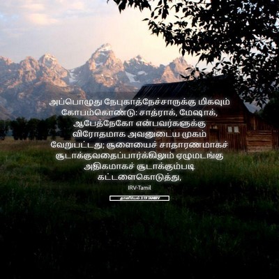 Picture 05 - தானியேல் 3:19 TAMIRV - அப்பொழுது - Bible Verse Picture